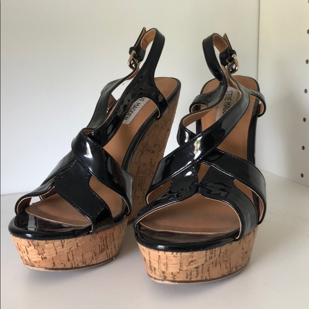steve madden nude wedges